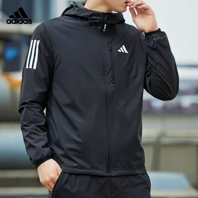 阿迪达斯男运动休闲连帽夹克外套