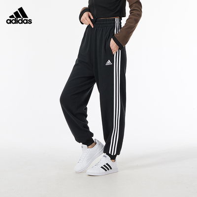 阿迪达斯女运动休闲收口束脚长裤