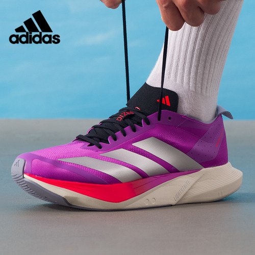 阿迪达斯男子缓震透气跑步鞋