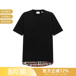 男女同款 T恤 宽松版 圆领短袖 8044962 中长款 BURBERRY博柏利