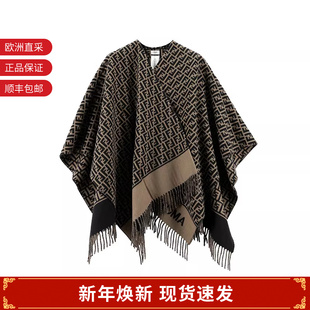 FXX723 135cm AQCW 女士保暖流苏斗篷披肩135 Fendi芬迪