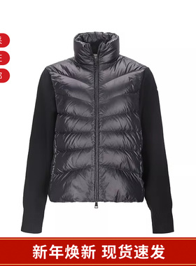 Moncler 女士立领加衬羊毛半羽绒鹅绒拉链针织上衣 9B00024 M1131