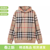 8072662 针织卫衣套头衫 BURBERRY博柏利男士 格纹连帽长袖