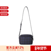 甄品精选 BURBERRY博柏利 男士 格纹单肩斜挎包相机包 8073271