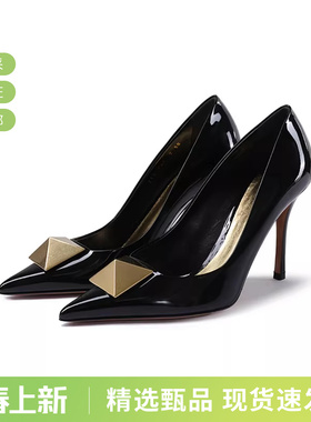 VALENTINO 女士细跟高跟鞋皮鞋单鞋跟高10cm 4W2S0FH8 LAF