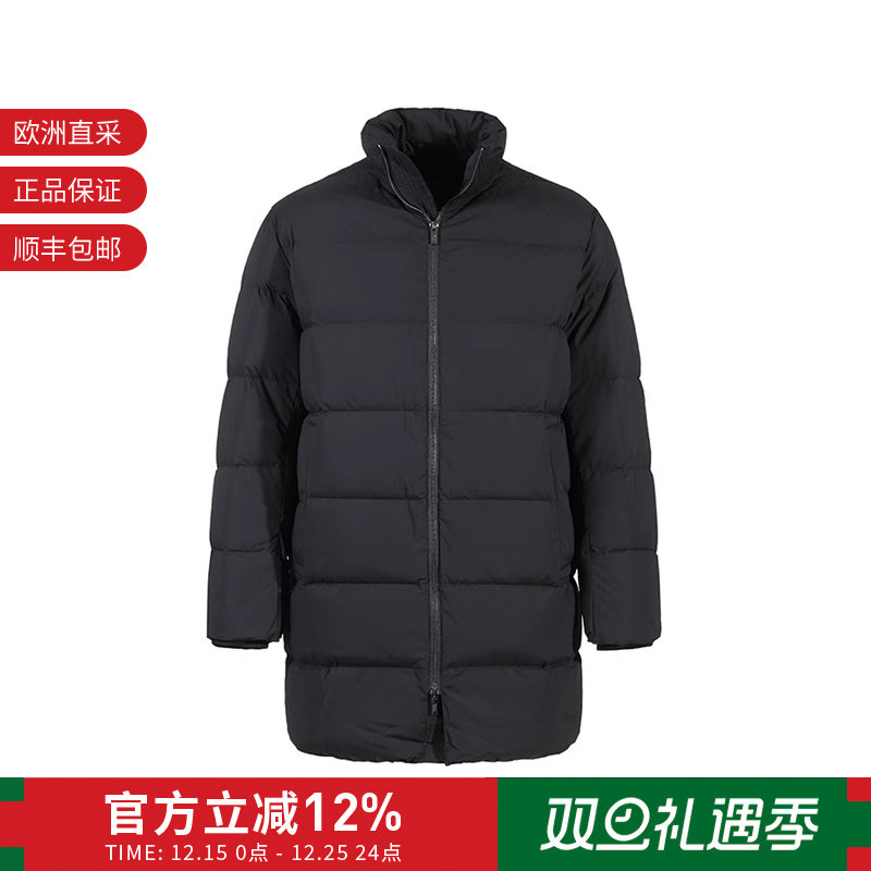 阿玛尼EA中长款立领鸭绒羽绒服