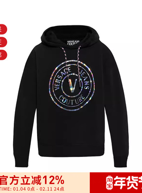 VJC范思哲 男士宽松版加绒卫衣男装运动衫 73GAIG07 CF00G