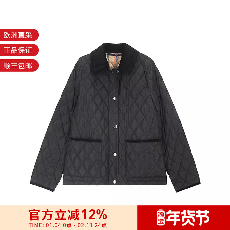 BURBERRY博柏利 女士修身版薄款绗缝夹棉棉服上衣外套 8107510,女装/女士精品,棉衣/棉服,淘宝优惠券,粉丝福利购,淘宝优惠卷