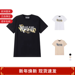 棉质修身 版 圆领短袖 VJC范思哲 78GAHC05 男士 T恤 CJ01C 新品