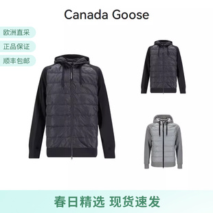 CANADA 男士 半羽绒开衫 鸭绒拉链拼接外套上衣6843M GOOSE