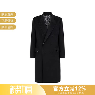 FF0622 FENDI芬迪 双面穿大衣外套 绵羊毛长款 AL57 男士
