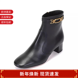 DOROTI Bally巴利 女士羊皮粗跟靴子短靴皮靴跟高4.5cm