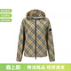 BURBERRY博柏利 8110301 女士格纹马术骑士徽标休闲连帽夹克外套