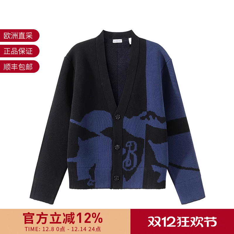BURBERRYV领针织开衫毛衣外套