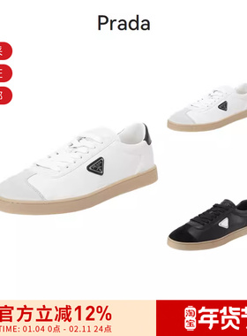 Prada普拉达 新品 男士三角形徽标系带板鞋运动休闲鞋 2EE394 Y5T
