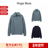 甄品精选 套头衫 Hugo Boss男士 半拉链高领针织衫 毛衣 50498947