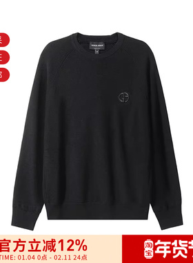 GA阿玛尼 男士绵羊毛圆领长袖针织衫 GM000278 AF12315