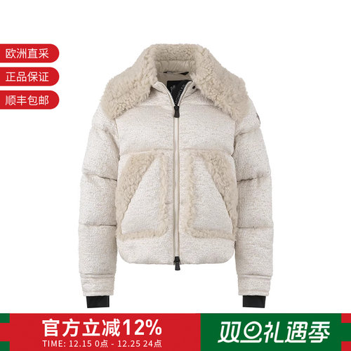 Moncler女士短款毛领鹅绒羽绒服