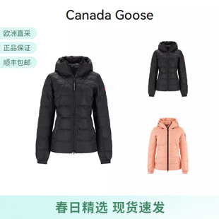 CANADA 女士徽标轻薄款 鸭绒连帽羽绒服外套 2220L GOOSE加拿大鹅