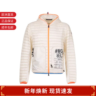 轻薄鹅绒连帽羽绒服1A00006 短款 595B1 男士 Moncler盟可睐