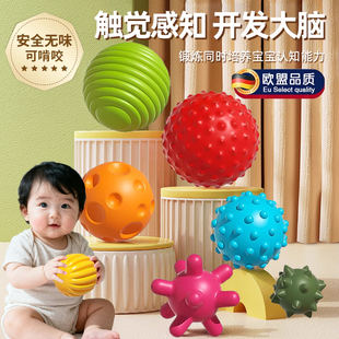 德国安全无异味触觉感知开发大脑抚触球婴儿可啃咬感统球母婴玩具