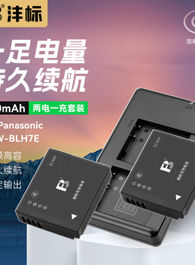 沣标DMW-BLH7E电池LX10松下GM5 GF10 GF9 GF8 GF7微单GM1s GM1 GM1K相机BLH7GK GF10KGK充电器套装配件非原装