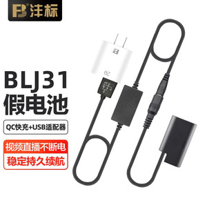 沣标 DMW-BLJ31假电池外接电源Type-c适用于松下LUMIX全画幅DC-S1 S1R S1H直播视频充电宝供电拍摄BLJ31FGK