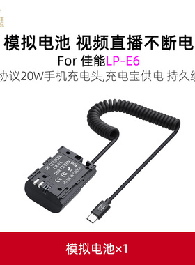 沣标佳能LP-E6假电池EOS R5 R6 R7微单5D4 5D3 5D2 70D 60D 80D 90D 6D 6D2单反相机视频5dmark4直播模拟e6nh