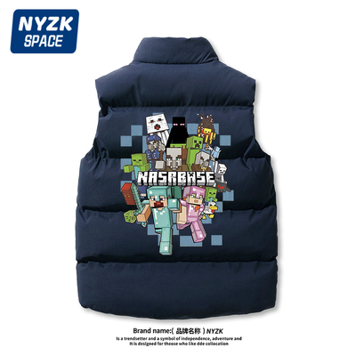 我的世界羽绒棉马甲男款大码背心