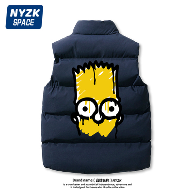 辛普森羽绒棉马甲男大码运动背心