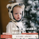 whitewheat儿童25冬季 新款 卡通帽子男女童保暖棉包头帽宝宝小熊帽