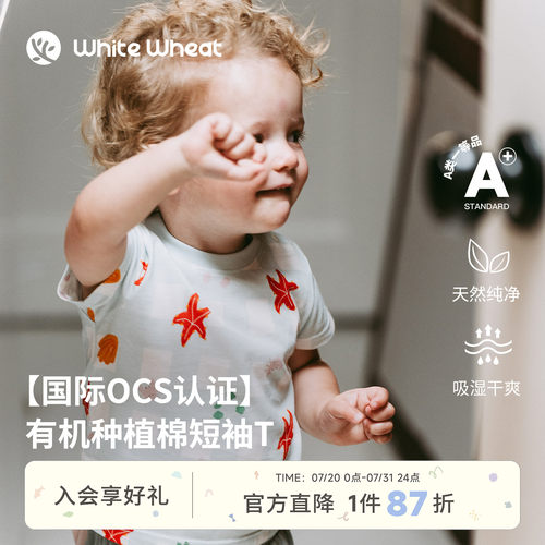 whitewheat海洋循环图短袖T恤