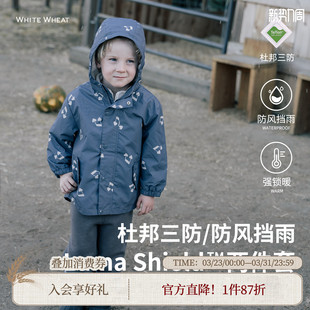 whitewheat儿童25冬季 衣服男童摇粒绒内胆女宝三防三合一外套 新款