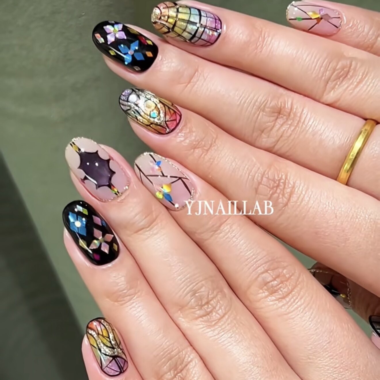 Namie*韵姐定制进口超薄镭射迷你菱形美甲闪粉亮片指甲装饰