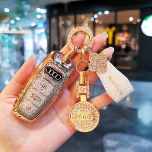 a8l壳e tron女包扣 q5l q2l 奥迪新a6l钥匙套a4l