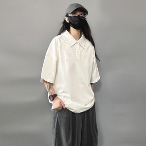 逆壳NZ 夏季新款POLO衫纯棉短袖T恤小众原创设计感复古男女款上衣