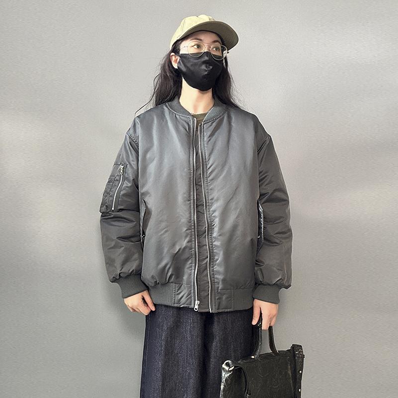 简约百搭飞行员夹克外套男女同款