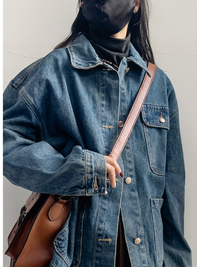 NZ复古牛仔外套工装风美式港风宽松日系女男原创设计休闲水洗夹克