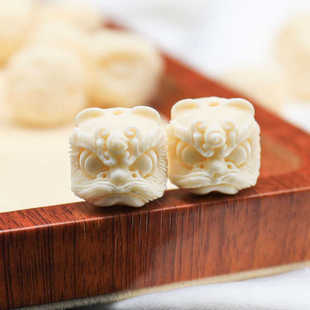 超可爱醒狮配珠diy象牙果雕刻菩提果手串超萌配饰品配件男女款