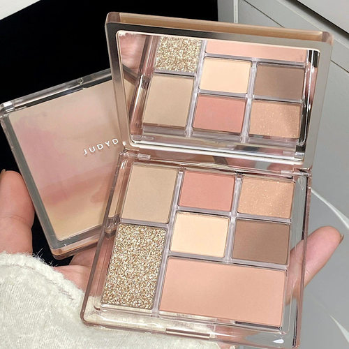 Judydoll橘朵七巧板玩趣眼影盘大地腮红高光美拉德妆七色一体朵子