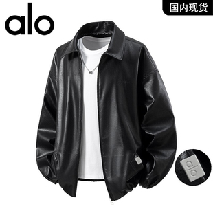 官方奥特莱斯品牌折扣2026春季男款复古机车皮衣外套潮牌夹克衫