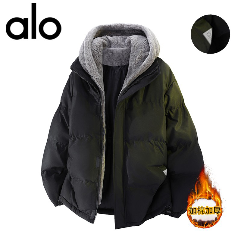 官方奥特莱斯品牌折扣 冬季加棉保暖连帽大码假两件棉衣外套男