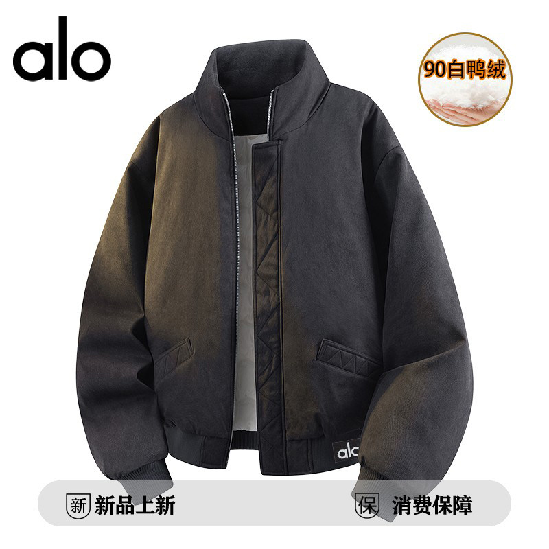 官方奥特莱斯品牌折扣 冬季立领羽绒服男90白鸭绒休闲外套