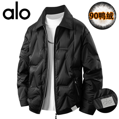 【官方奥特莱斯品牌折扣 冬季大码保暖翻领鸭绒羽绒服休闲外套男
