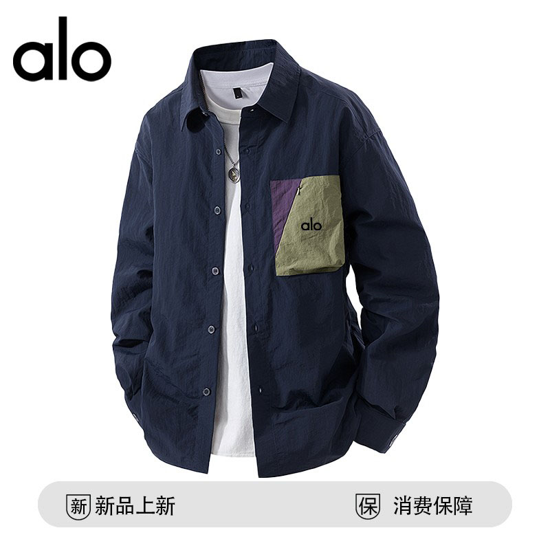 官方奥特莱斯】品牌折扣 美式潮牌中性风休闲宽松长袖衬衫外套男