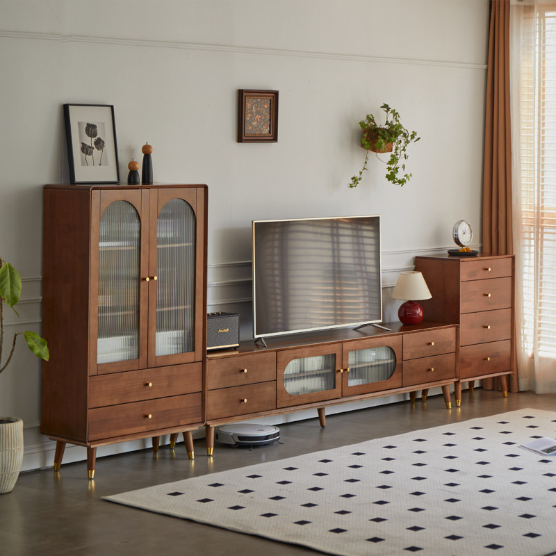 实木电视机柜新中式简约时尚客厅多功能新款电视柜茶几边柜组合柜,住宅家具,电视柜,淘宝优惠券,粉丝福利购,淘宝优惠卷