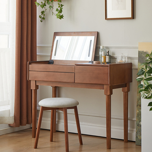 翻盖梳妆台实木欧式化妆台卧室多功能轻奢高档梳妆桌书桌收纳一体