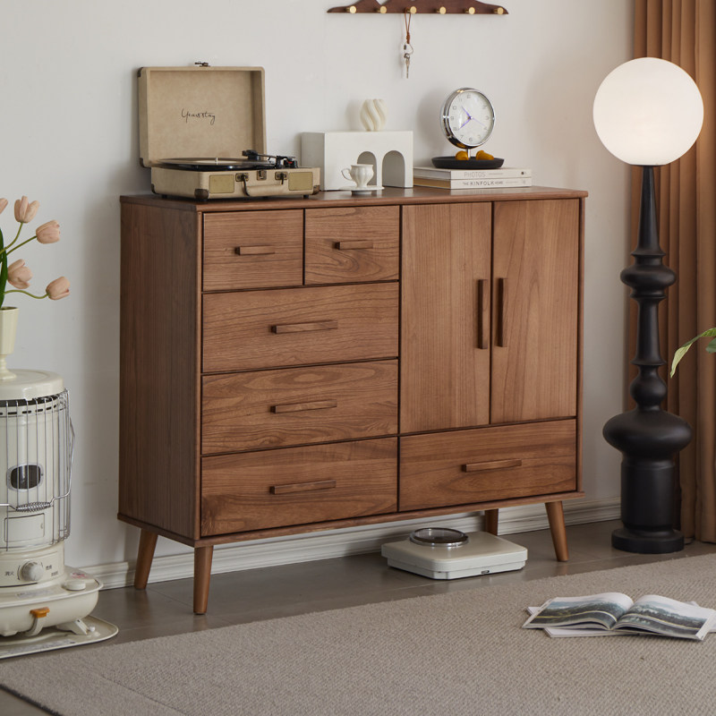 全实木斗柜胡桃色现代简约客厅收纳柜卧室收纳柜抽屉柜家用置物柜,住宅家具,斗柜,淘宝优惠券,粉丝福利购,淘宝优惠卷