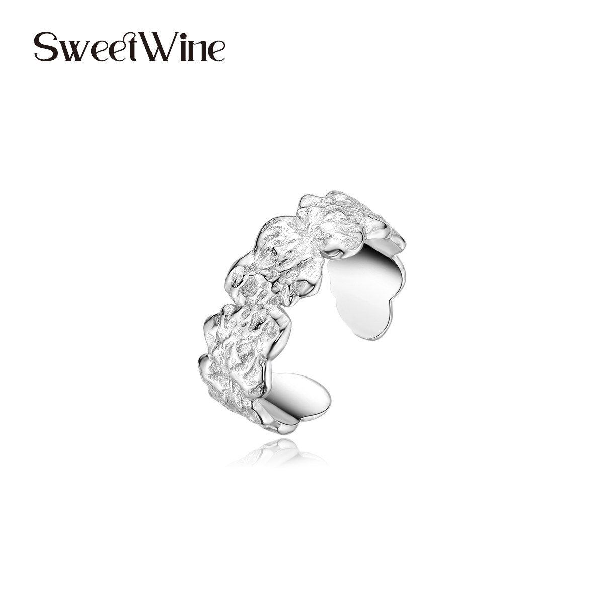 SWEETWINE肌理爱心戒指