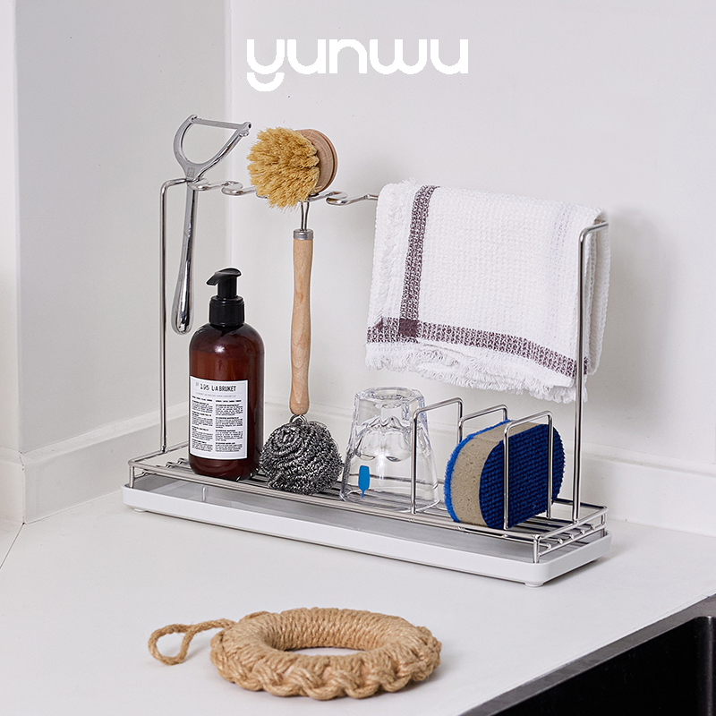 304不锈钢厨房台面抹布架